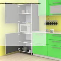 Kenzlife fırın dolabı fadime gri 185*66*45 mutfak banyo kiler ofis