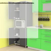 Kenzlife fırın dolabı bedriye gri 185*66*45 mutfak banyo kiler ofis