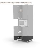 Kenzlife fırın dolabı bedriye gri 185*66*45 mutfak banyo kiler ofis