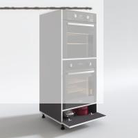 Kenzlife fırın dolabı halime gri 145*60*56 mutfak kapaklı ayaklı banyo kiler ofis