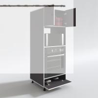 Kenzlife fırın dolabı halide gri 162*60*56 mutfak kapaklı ayaklı banyo kiler ofis
