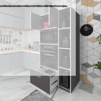 Kenzlife fırın dolabı makbule gri 180*90*56 mutfak çekmeceli ayaklı banyo kiler ofis
