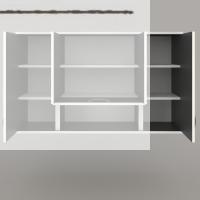Kenzlife hazır mutfak acus32 gri 060*150*32 mutfak banyo dolabı kapaklı raflı