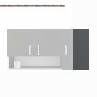 Kenzlife hazır mutfak mirena22 gri 060*120*22 mutfak banyo dolabı kapaklı raflı