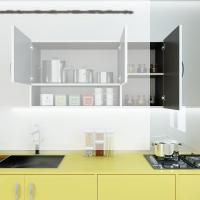 Kenzlife hazır mutfak mirena22 gri 060*120*22 mutfak banyo dolabı kapaklı raflı
