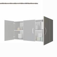 Kenzlife hazır mutfak canna32 gri 060*120*32 mutfak banyo dolabı kapaklı raflı