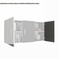 Kenzlife hazır mutfak dirca22 gri 060*120*22 mutfak banyo dolabı kapaklı raflı