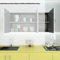 Kenzlife hazır mutfak dirca22 gri 060*120*22 mutfak banyo dolabı kapaklı raflı