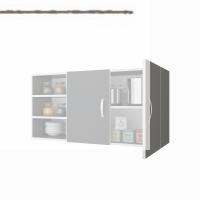 Kenzlife hazır mutfak castus22 gri 060*120*22 mutfak banyo dolabı kapaklı raflı