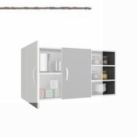 Kenzlife hazır mutfak fulvus22 gri 060*120*22 mutfak banyo dolabı kapaklı raflı