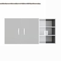 Kenzlife hazır mutfak fulvus22 gri 060*120*22 mutfak banyo dolabı kapaklı raflı