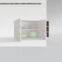 Kenzlife hazır mutfak fulvus22 crd 060*120*22 mutfak banyo dolabı kapaklı raflı