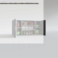 Kenzlife hazır mutfak honnor32 gri 060*120*32 mutfak banyo dolabı kapaklı raflı