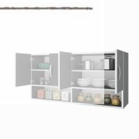 Kenzlife hazır mutfak vesper gri 060*120*32 mutfak banyo dolabı kapaklı raflı