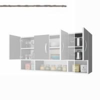 Kenzlife hazır mutfak severus gri 060*120*32 mutfak banyo dolabı kapaklı raflı