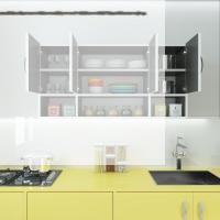 Kenzlife hazır mutfak severus gri 060*120*32 mutfak banyo dolabı kapaklı raflı