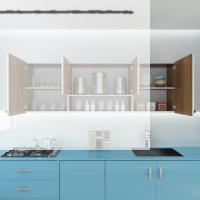 Kenzlife hazır mutfak floro32 cvz 060*150*32 mutfak banyo dolabı kapaklı raflı