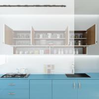 Kenzlife hazır mutfak general cvz 060*150*32 mutfak banyo dolabı kapaklı raflı