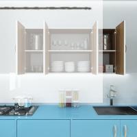 Kenzlife hazır mutfak merlanda cvz 060*120*32 mutfak banyo dolabı kapaklı raflı