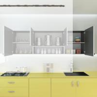 Kenzlife hazır mutfak packey gri 060*180*32 mutfak banyo dolabı kapaklı raflı