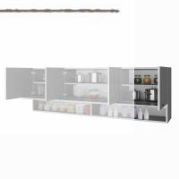 Kenzlife hazır mutfak perenna gri 060*180*32 mutfak banyo dolabı kapaklı raflı