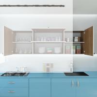 Kenzlife hazır mutfak lucida cvz 060*150*32 mutfak banyo dolabı kapaklı raflı