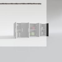 Kenzlife hazır mutfak nonus gri 060*150*32 mutfak banyo dolabı kapaklı raflı
