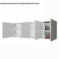 Kenzlife hazır mutfak silvanus gri 060*180*32 mutfak banyo dolabı kapaklı raflı