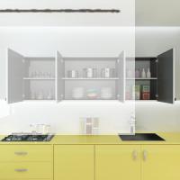 Kenzlife hazır mutfak silvanus gri 060*180*32 mutfak banyo dolabı kapaklı raflı