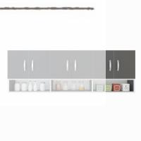 Kenzlife hazır mutfak vice gri 060*180*32 mutfak banyo dolabı kapaklı raflı