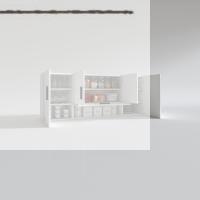 Kenzlife hazır mutfak acus22 byz 060*150*22 mutfak banyo dolabı kapaklı raflı
