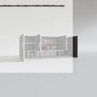 Kenzlife hazır mutfak acus22 gri 060*150*22 mutfak banyo dolabı kapaklı raflı