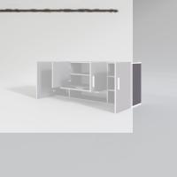 Kenzlife hazır mutfak acus22 gri 060*150*22 mutfak banyo dolabı kapaklı raflı