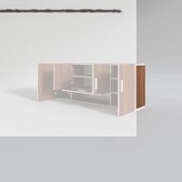 Kenzlife hazır mutfak acus22 cvz 060*150*22 mutfak banyo dolabı kapaklı raflı