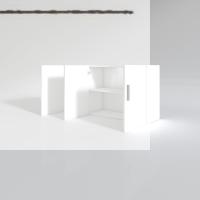Kenzlife hazır mutfak canna32 byz 060*120*32 mutfak banyo dolabı kapaklı raflı