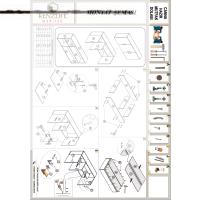 Kenzlife hazır mutfak canna32 byz 060*120*32 mutfak banyo dolabı kapaklı raflı