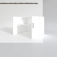 Kenzlife hazır mutfak castus22 byz 060*120*22 banyo dolabı kapaklı raflı arkalıklı