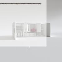 Kenzlife hazır mutfak floro22 byz 060*150*22 mutfak banyo dolabı kapaklı raflı