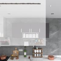 Kenzlife hazır mutfak floro22 gri 060*150*22 mutfak banyo dolabı kapaklı raflı