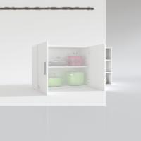 Kenzlife hazır mutfak fulvus22 byz 060*120*22 mutfak banyo dolabı kapaklı raflı