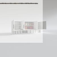 Kenzlife hazır mutfak general byz 060*150*22 mutfak banyo dolabı kapaklı raflı