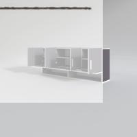Kenzlife hazır mutfak general gri 060*150*22 mutfak banyo dolabı kapaklı raflı