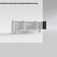 Kenzlife hazır mutfak general gri 060*150*22 mutfak banyo dolabı kapaklı raflı
