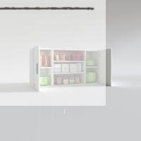 Kenzlife hazır mutfak honnor22 byz 060*120*22 mutfak banyo dolabı kapaklı raflı