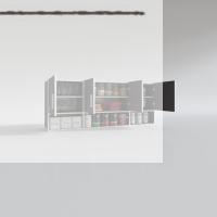 Kenzlife hazır mutfak konsta gri 060*150*22 mutfak banyo dolabı kapaklı raflı