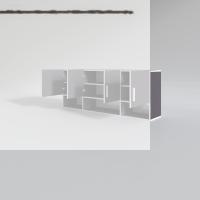 Kenzlife hazır mutfak konsta gri 060*150*22 mutfak banyo dolabı kapaklı raflı