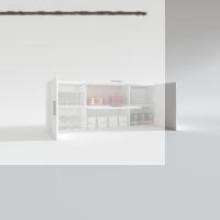 Kenzlife hazır mutfak lucida byz 060*150*22 mutfak banyo dolabı kapaklı raflı