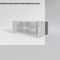 Kenzlife hazır mutfak lucida gri 060*150*22 mutfak banyo dolabı kapaklı raflı