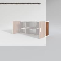 Kenzlife hazır mutfak lucida cvz 060*150*22 mutfak banyo dolabı kapaklı raflı
