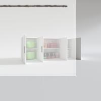 Kenzlife hazır mutfak marina byz 060*150*22 mutfak banyo dolabı kapaklı raflı